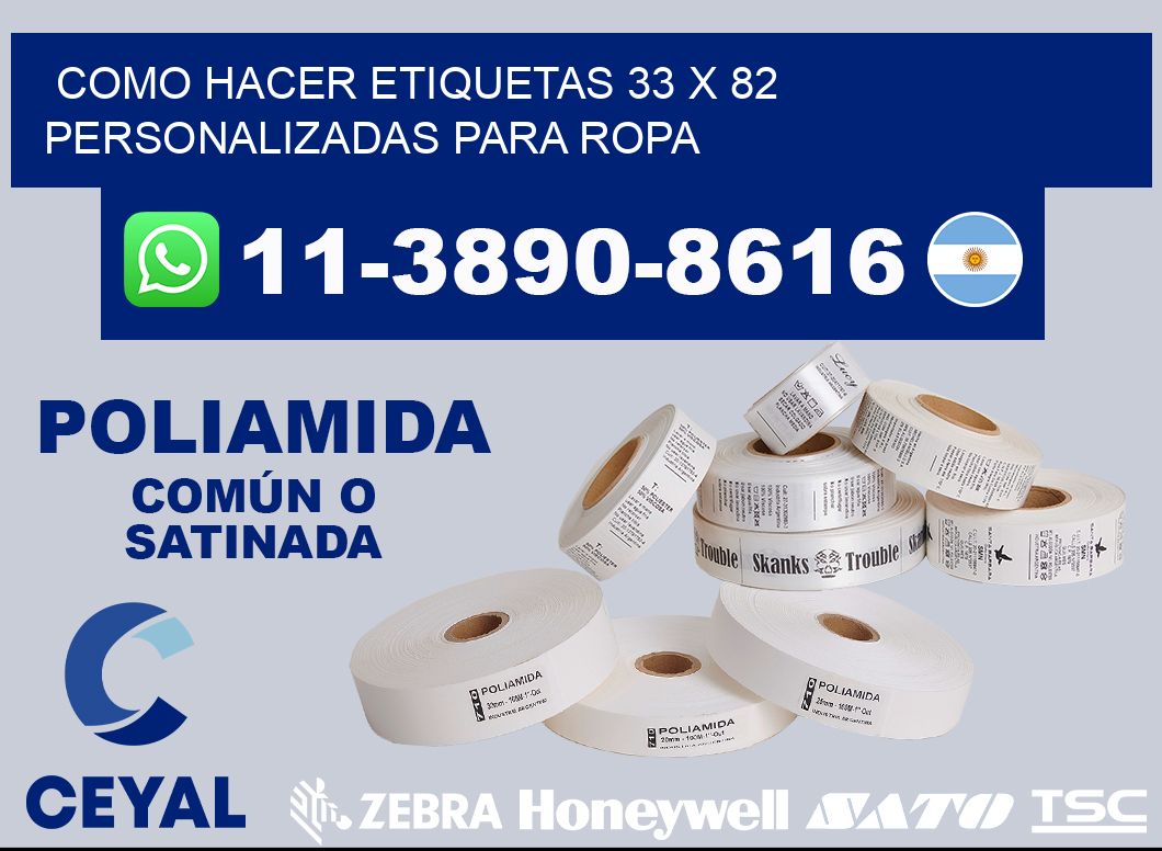 como hacer etiquetas 33 x 82 personalizadas para ropa
