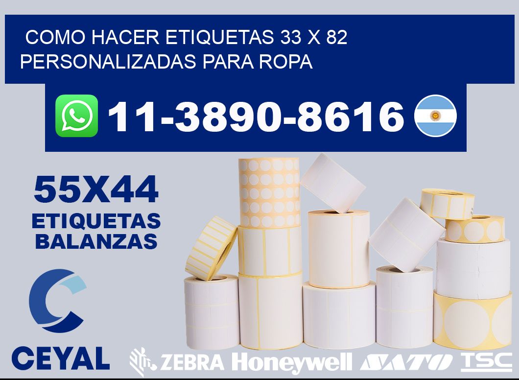 como hacer etiquetas 33 x 82 personalizadas para ropa
