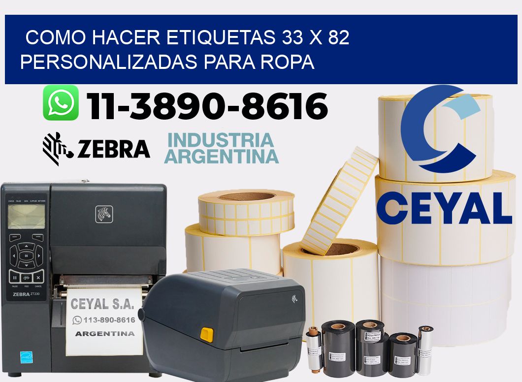 como hacer etiquetas 33 x 82 personalizadas para ropa