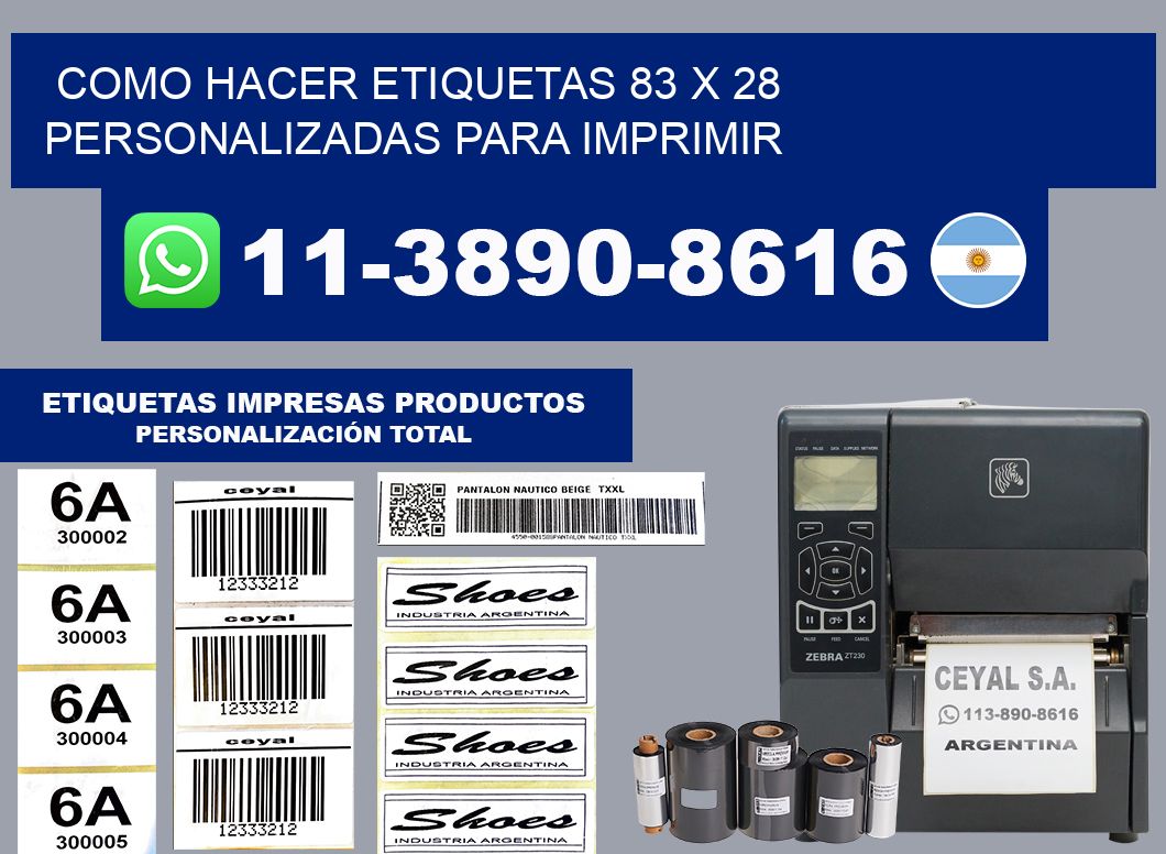 como hacer etiquetas 83 x 28 personalizadas para imprimir