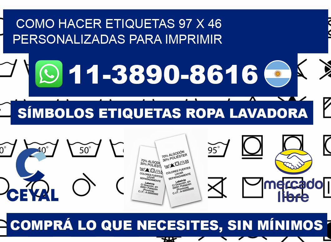 como hacer etiquetas 97 x 46 personalizadas para imprimir