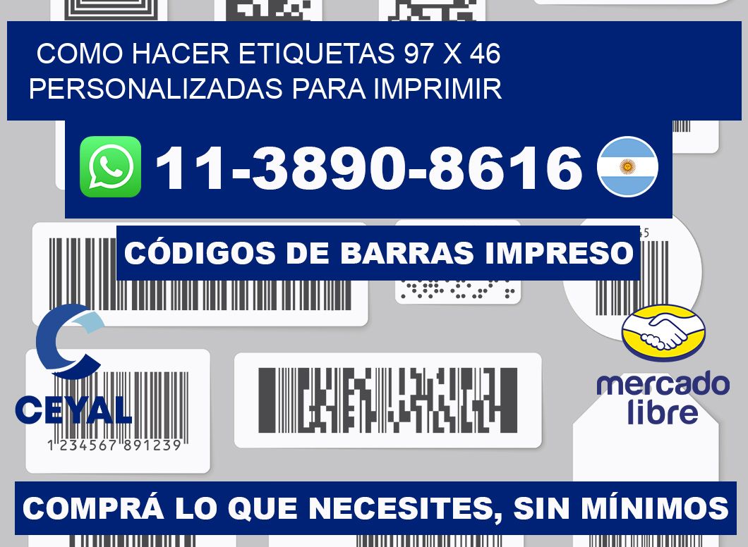 como hacer etiquetas 97 x 46 personalizadas para imprimir