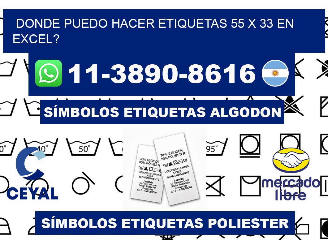 donde puedo hacer etiquetas 55 x 33 en excel?