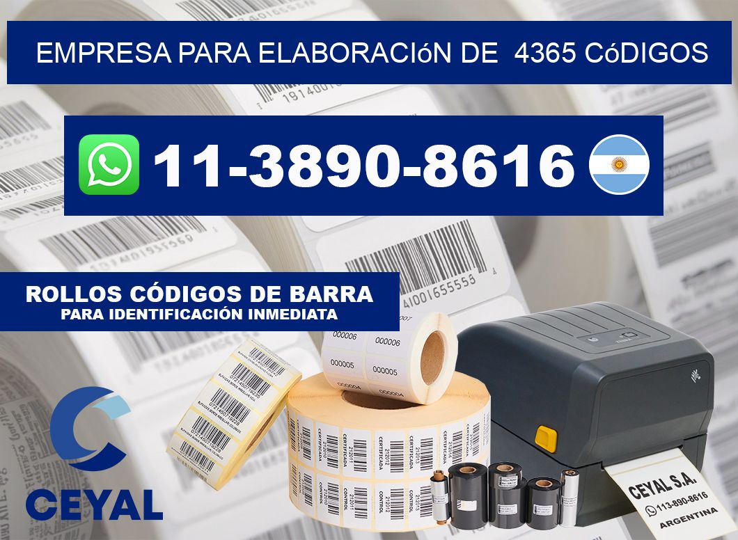 empresa para elaboración de  4365 códigos