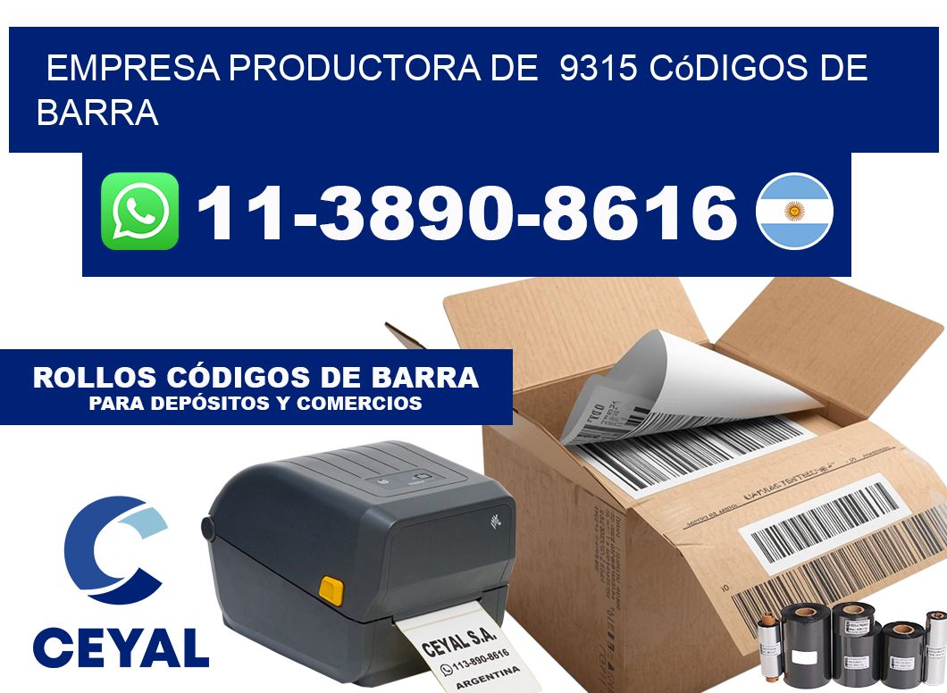 empresa productora de  9315 códigos de barra