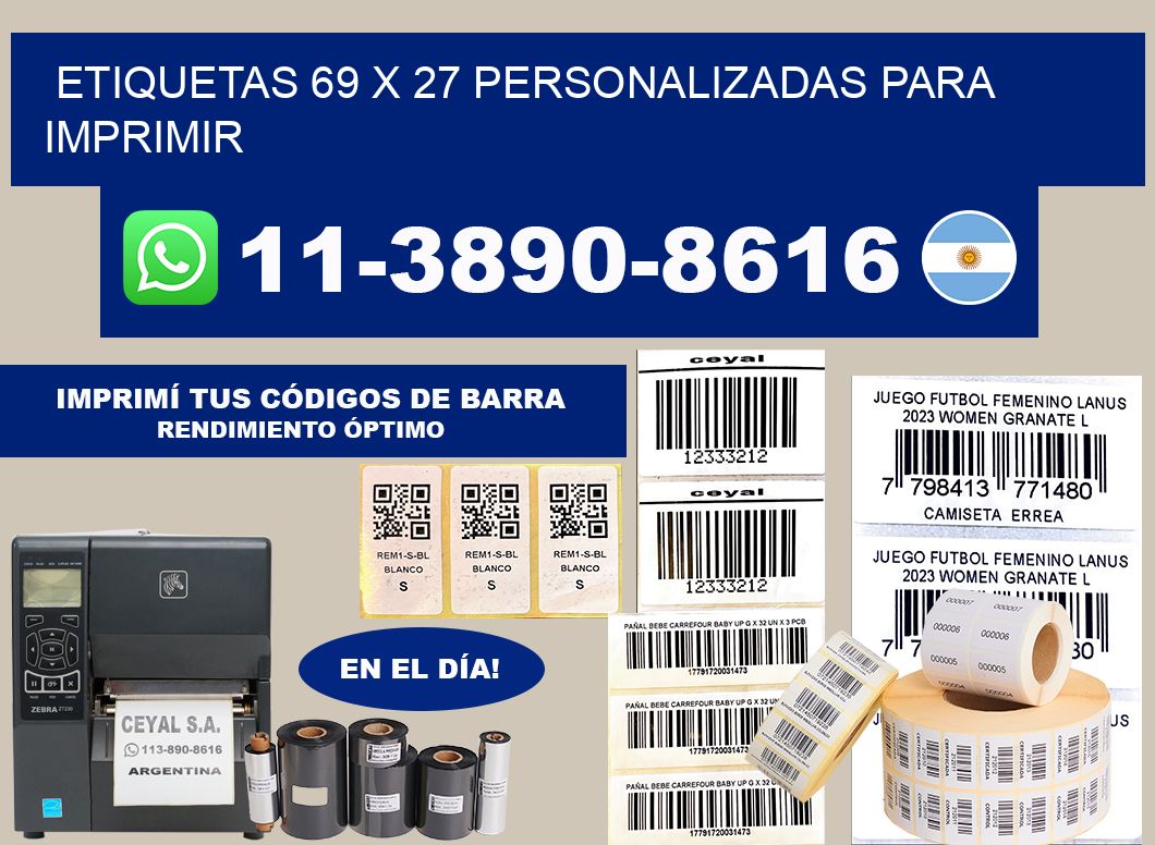 etiquetas 69 x 27 personalizadas para imprimir