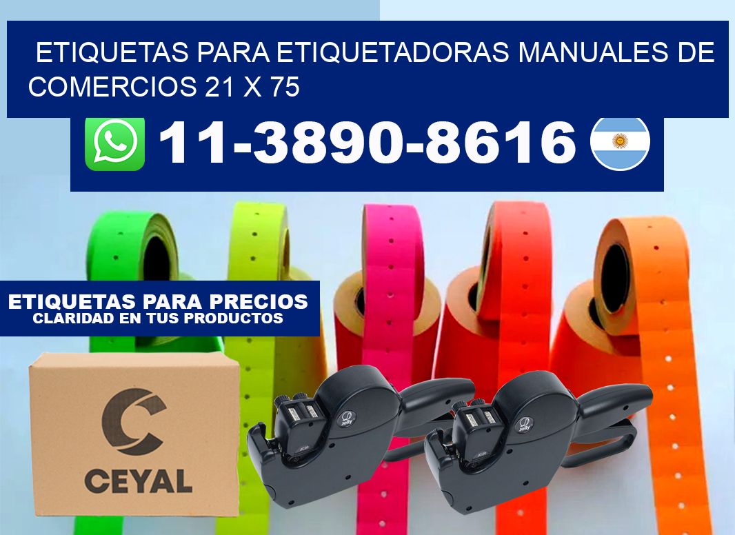 etiquetas para etiquetadoras manuales de comercios 21 x 75