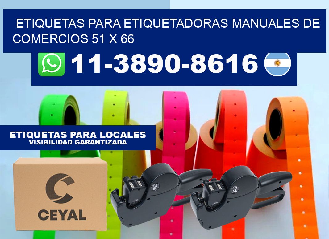 etiquetas para etiquetadoras manuales de comercios 51 x 66