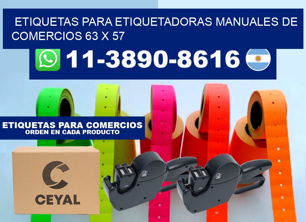 etiquetas para etiquetadoras manuales de comercios 63 x 57