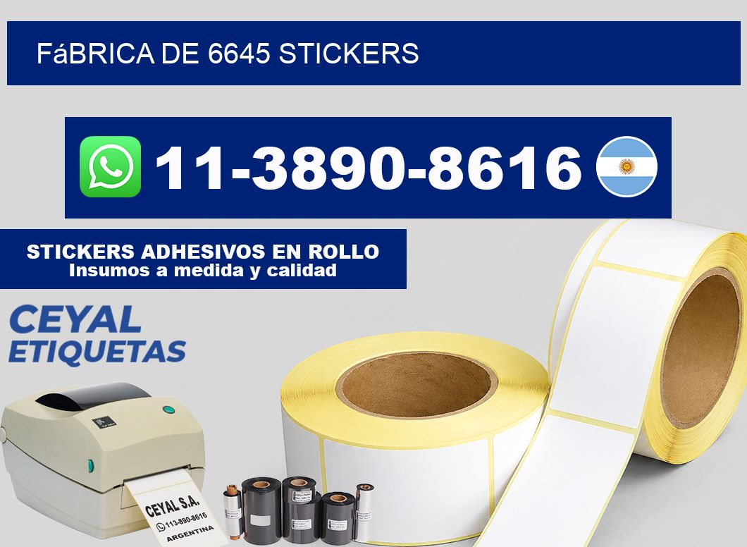 fábrica de 6645 stickers