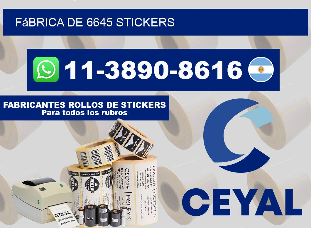 fábrica de 6645 stickers