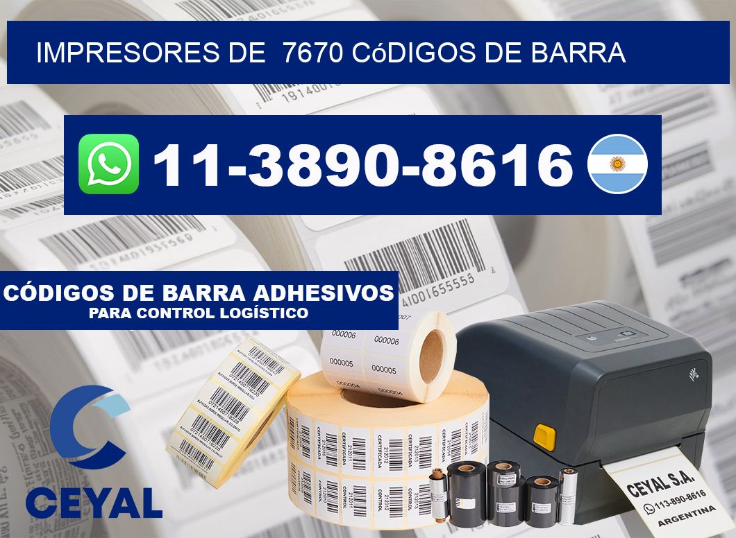 impresores de  7670 códigos de barra