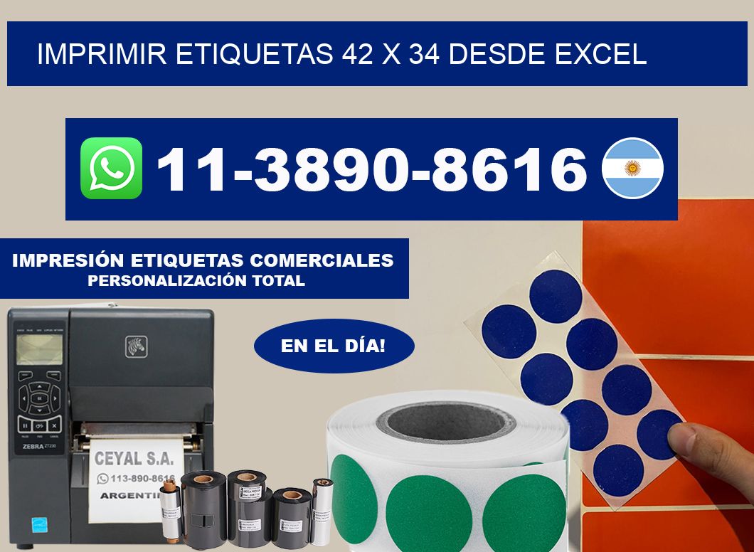imprimir etiquetas 42 x 34 desde excel