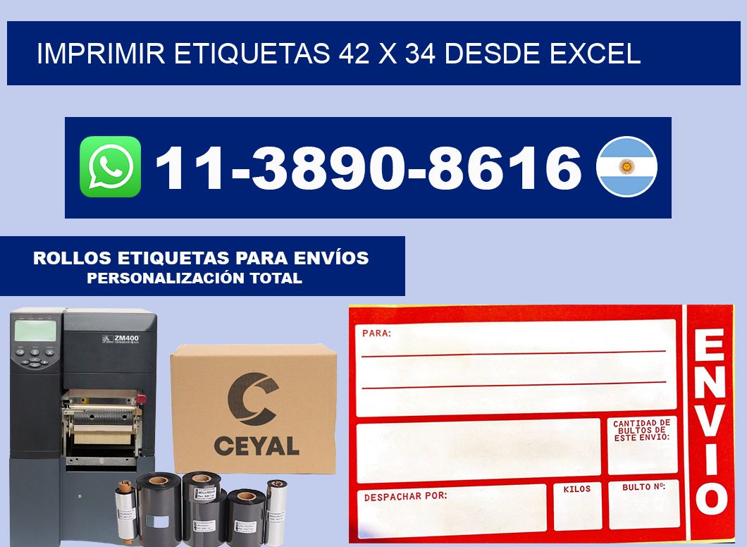 imprimir etiquetas 42 x 34 desde excel