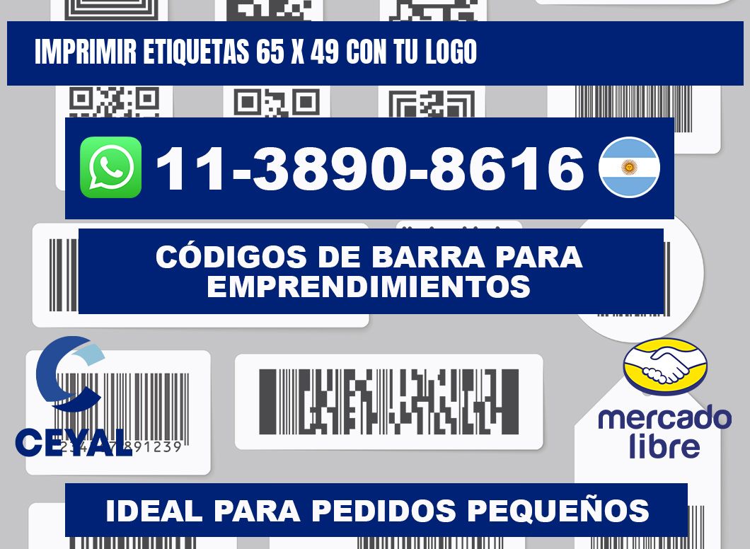 imprimir etiquetas 65 x 49 con tu logo