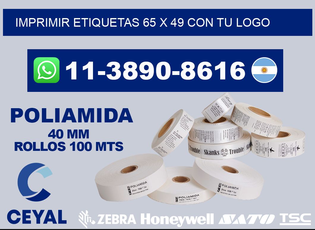 imprimir etiquetas 65 x 49 con tu logo