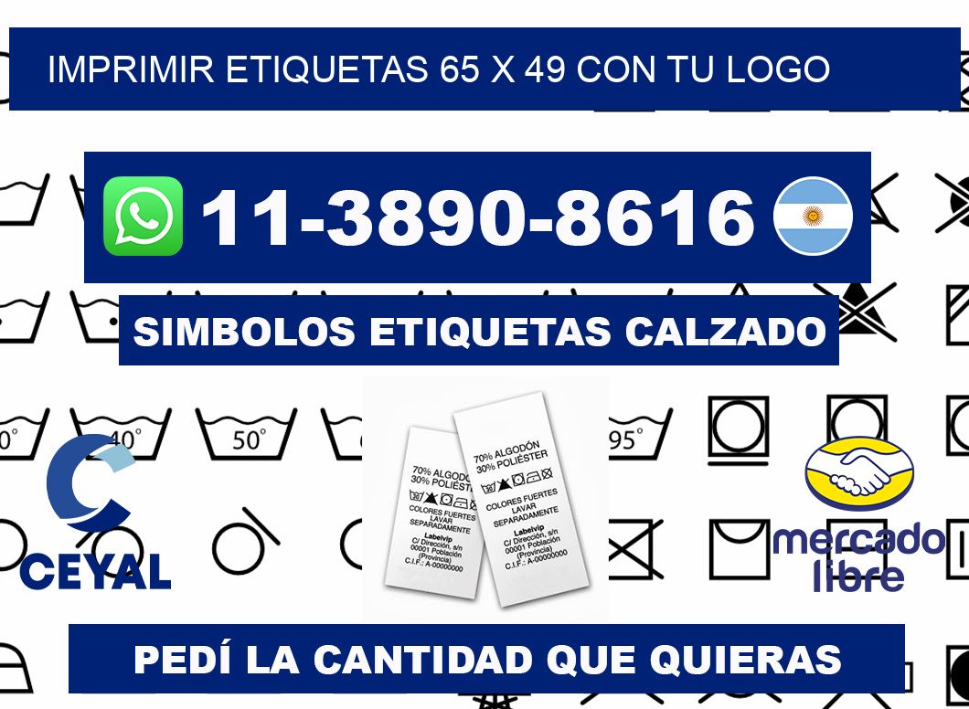 imprimir etiquetas 65 x 49 con tu logo