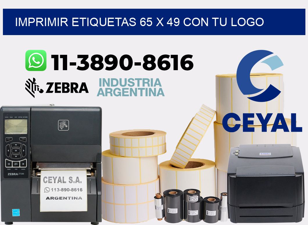 imprimir etiquetas 65 x 49 con tu logo
