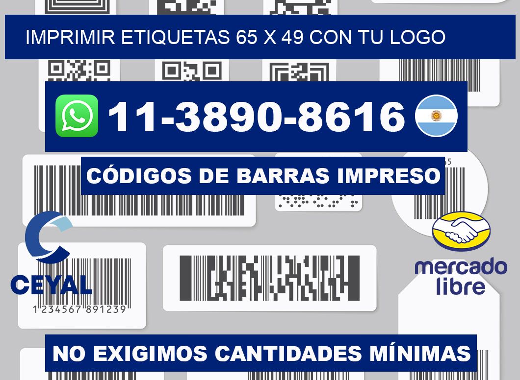 imprimir etiquetas 65 x 49 con tu logo
