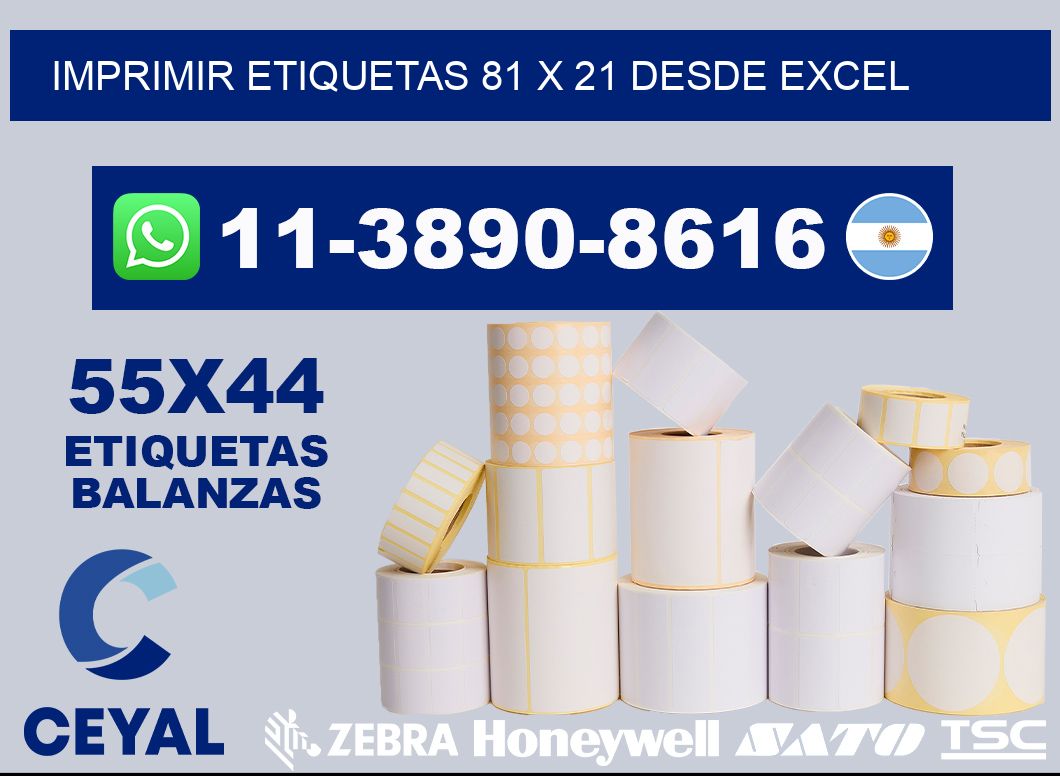 imprimir etiquetas 81 x 21 desde excel