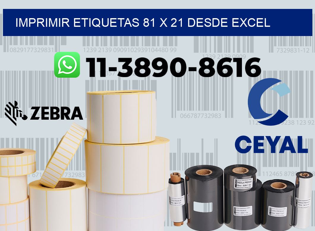 imprimir etiquetas 81 x 21 desde excel