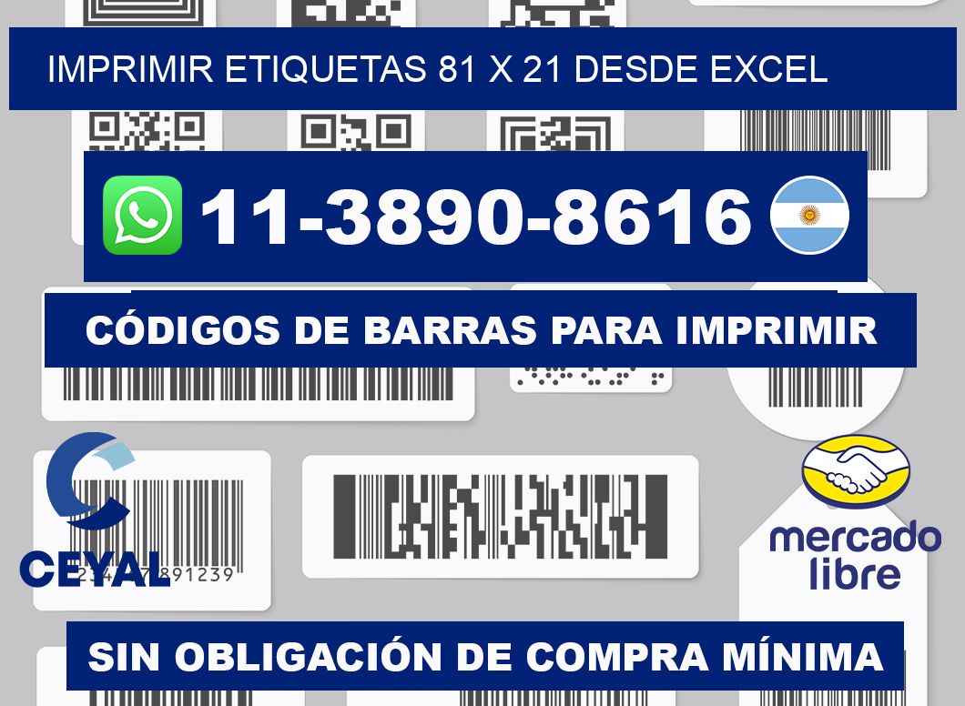 imprimir etiquetas 81 x 21 desde excel
