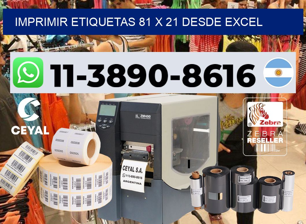 imprimir etiquetas 81 x 21 desde excel