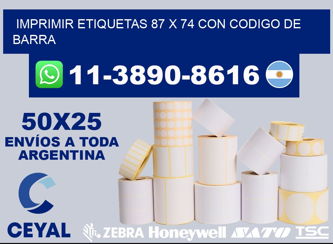 imprimir etiquetas 87 x 74 con codigo de barra