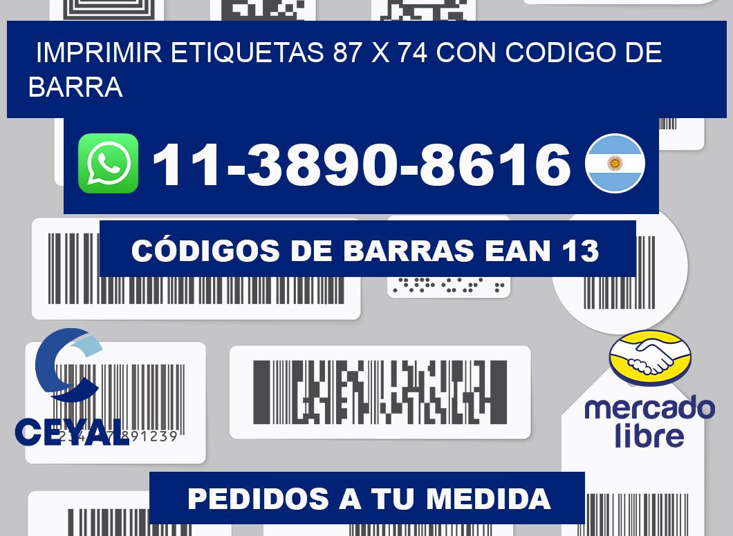 imprimir etiquetas 87 x 74 con codigo de barra