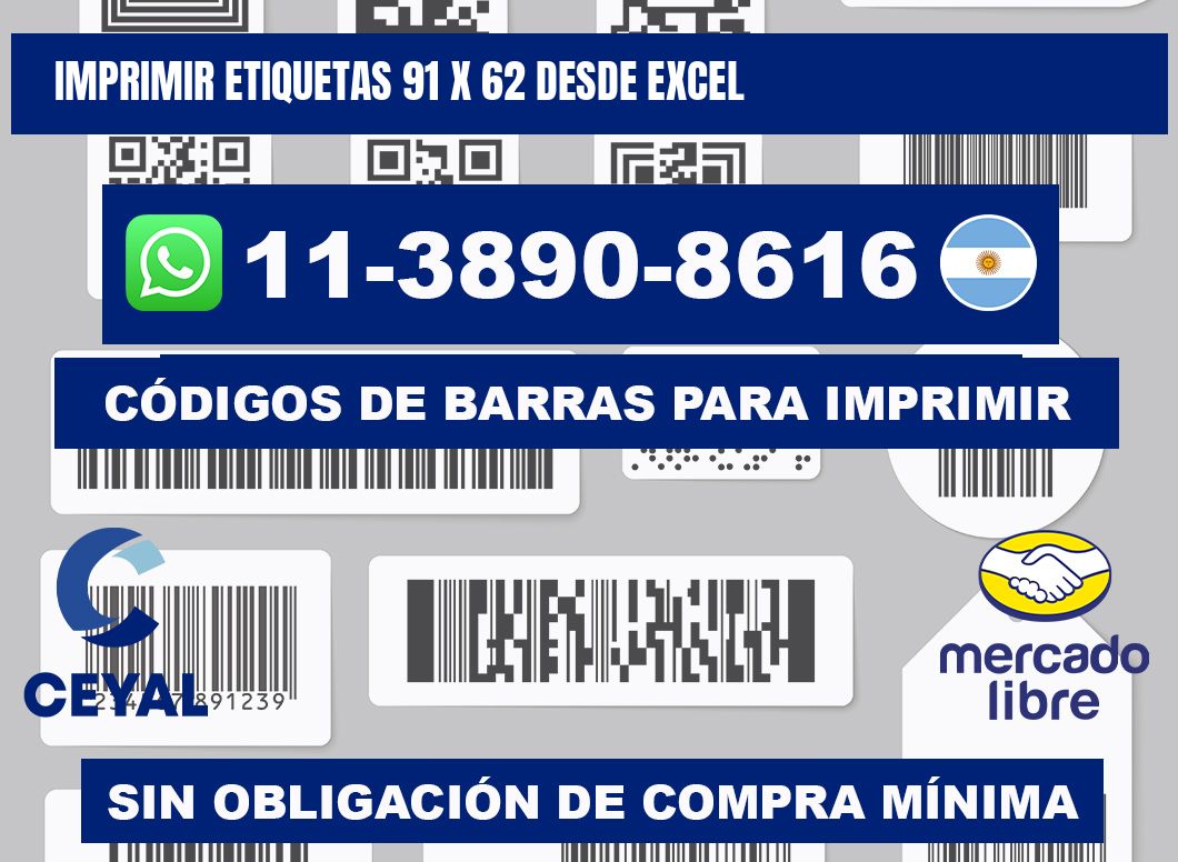 imprimir etiquetas 91 x 62 desde excel