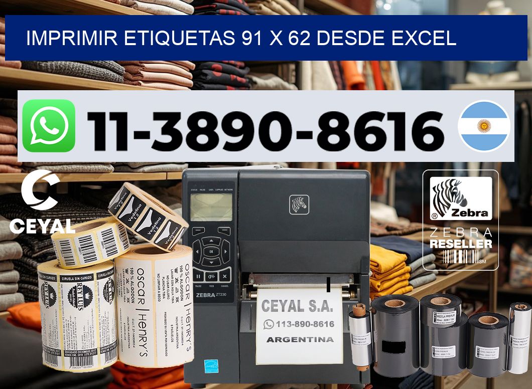 imprimir etiquetas 91 x 62 desde excel