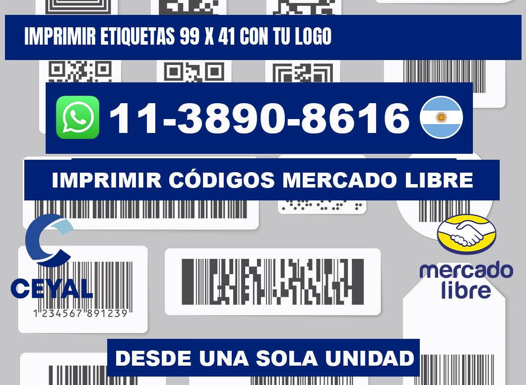 imprimir etiquetas 99 x 41 con tu logo