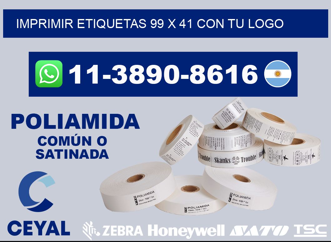 imprimir etiquetas 99 x 41 con tu logo