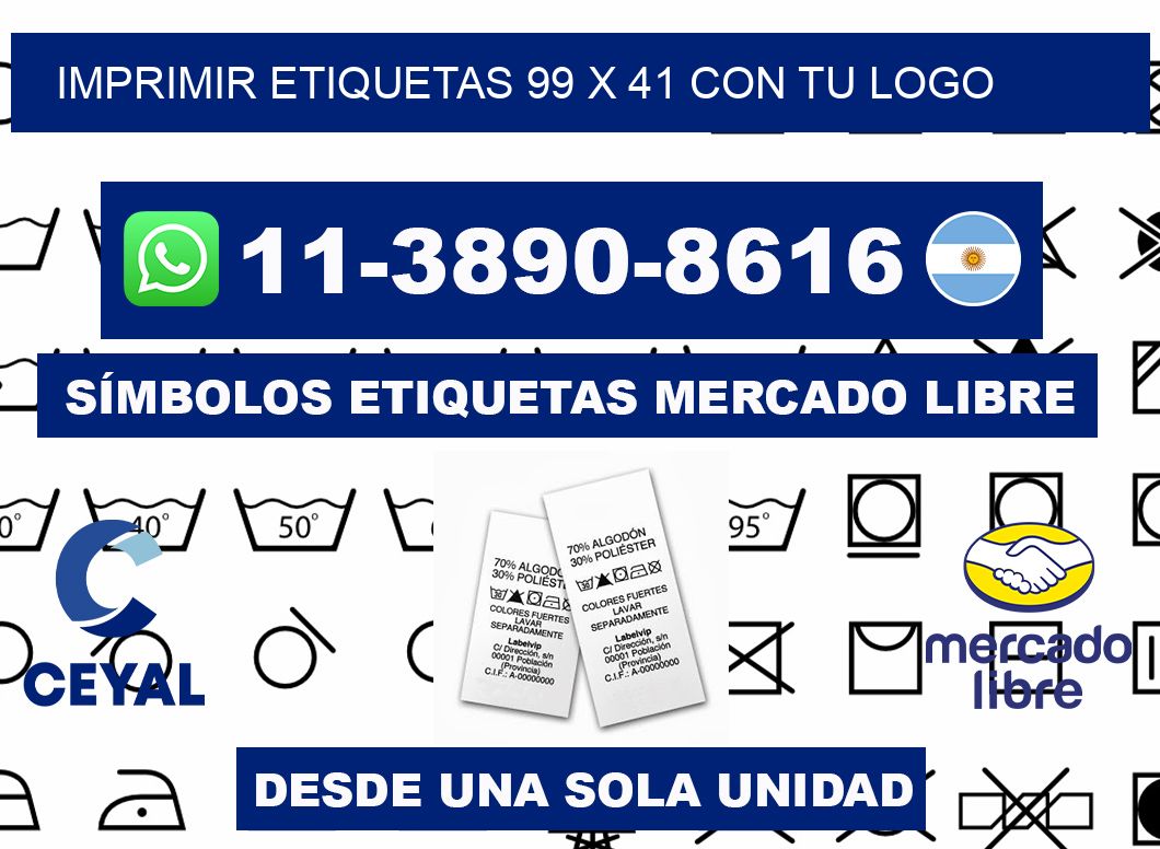 imprimir etiquetas 99 x 41 con tu logo