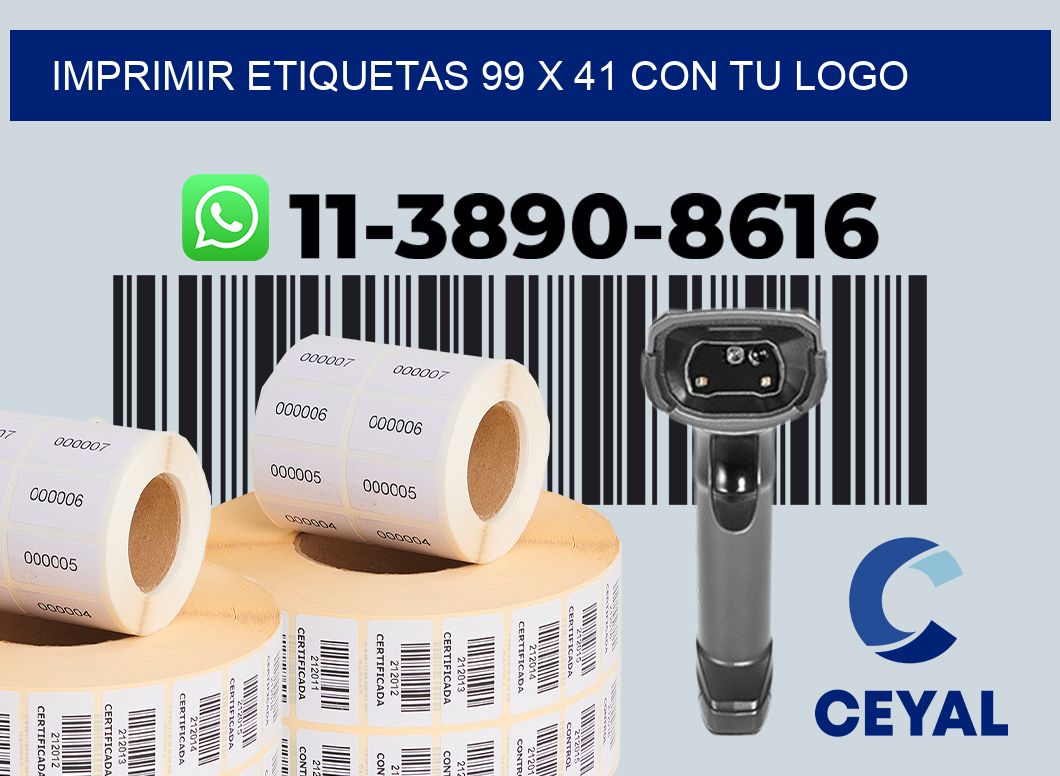 imprimir etiquetas 99 x 41 con tu logo