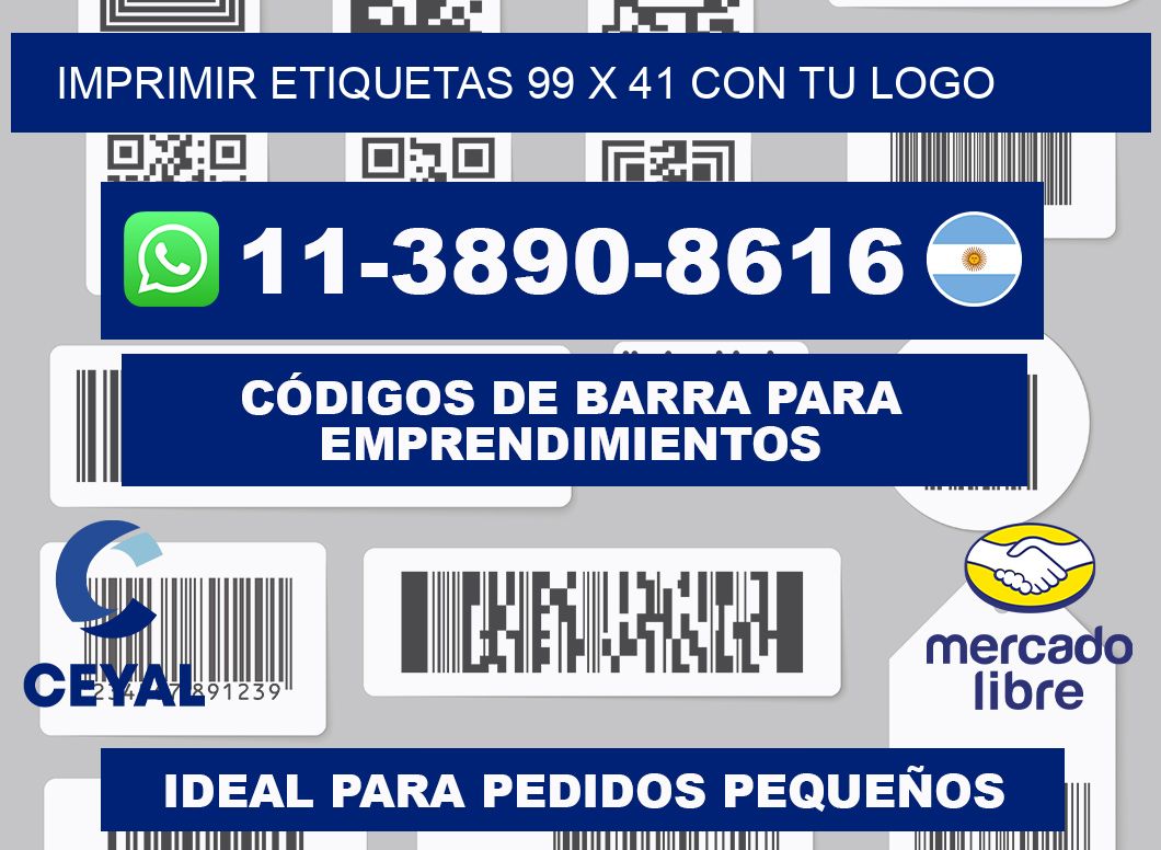 imprimir etiquetas 99 x 41 con tu logo