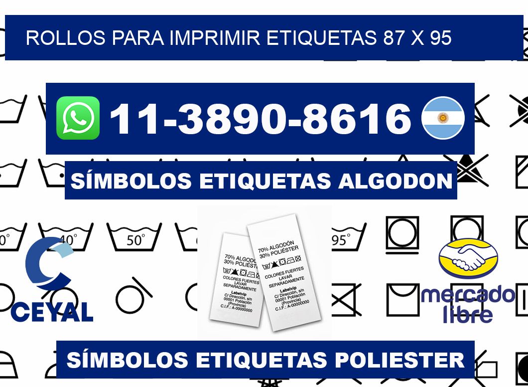 rollos para imprimir etiquetas 87 x 95