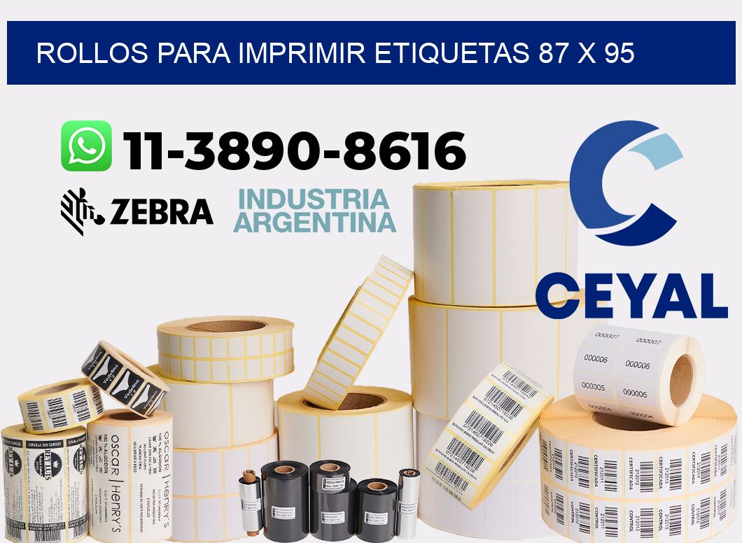 rollos para imprimir etiquetas 87 x 95