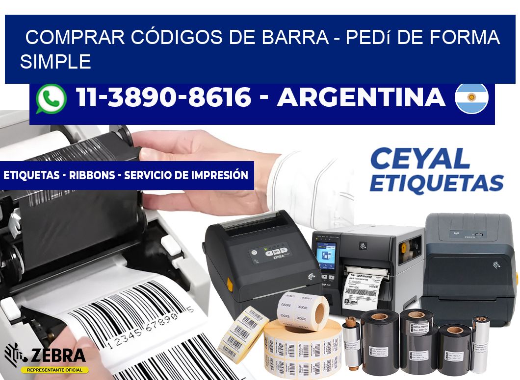 COMPRAR CÓDIGOS DE BARRA - Pedí de forma simple