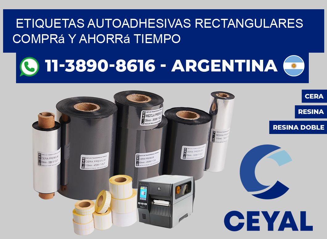 ETIQUETAS AUTOADHESIVAS RECTANGULARES Comprá y ahorrá tiempo
