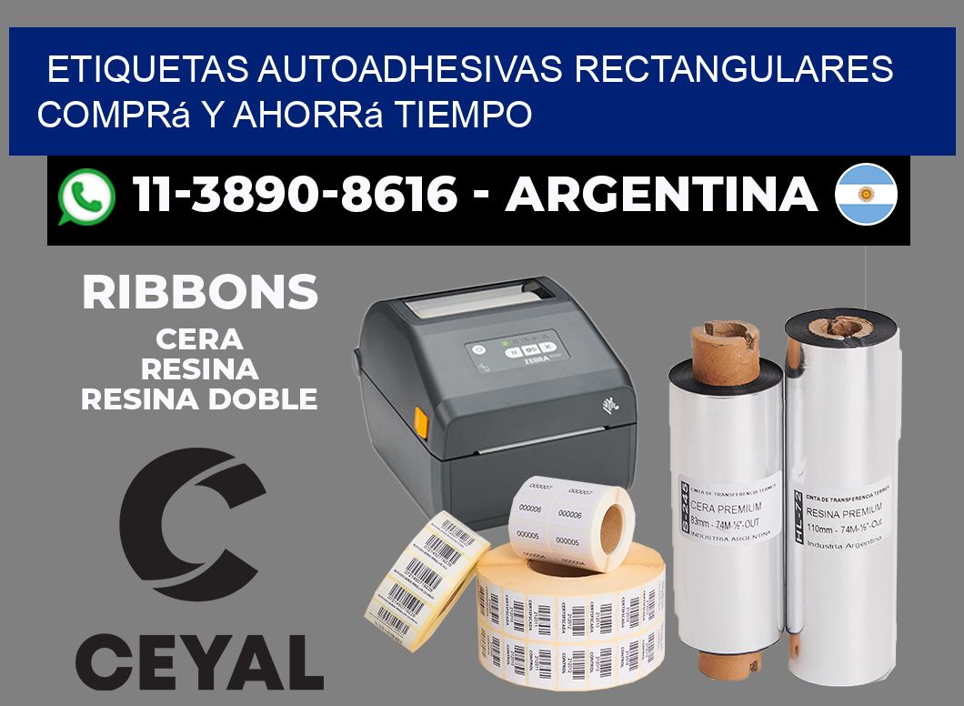 ETIQUETAS AUTOADHESIVAS RECTANGULARES Comprá y ahorrá tiempo