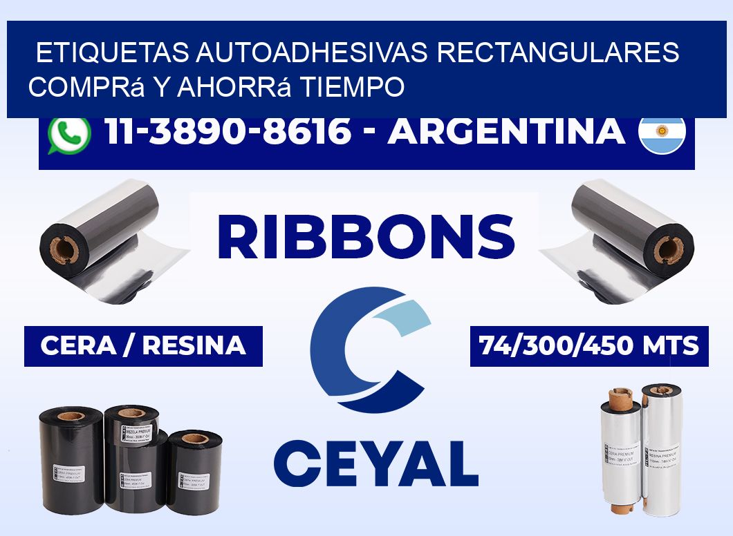 ETIQUETAS AUTOADHESIVAS RECTANGULARES Comprá y ahorrá tiempo
