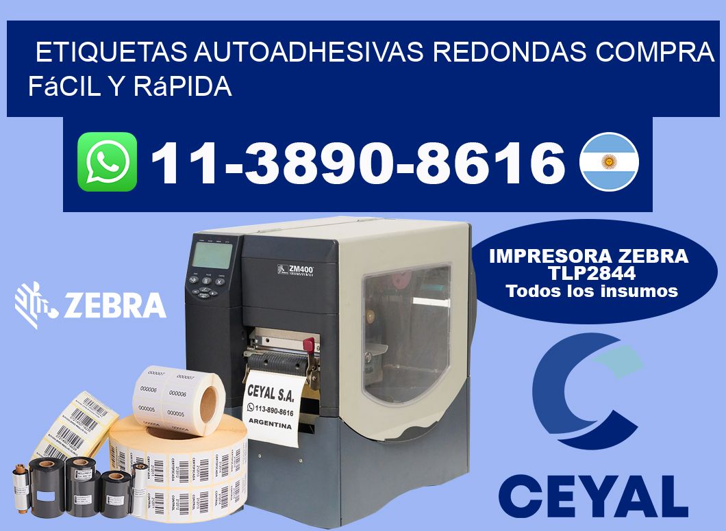ETIQUETAS AUTOADHESIVAS REDONDAS Compra fácil y rápida
