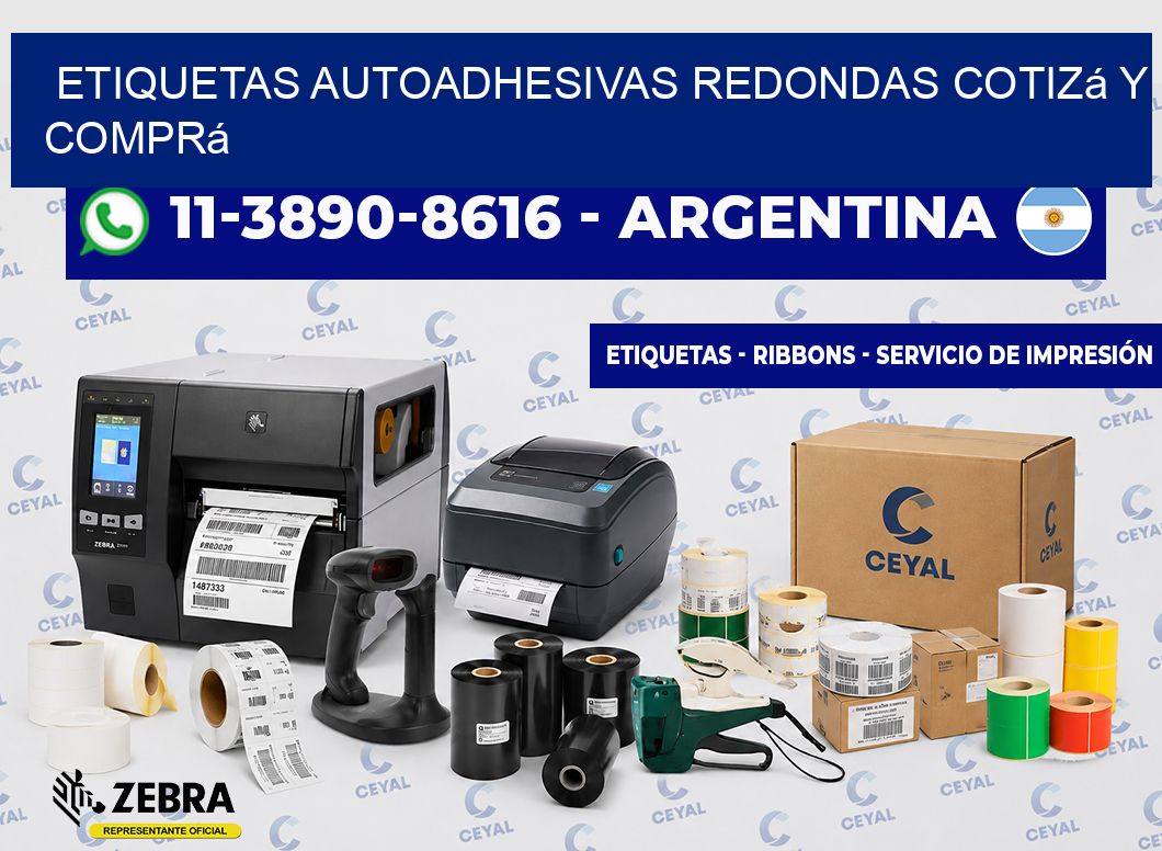 ETIQUETAS AUTOADHESIVAS REDONDAS Cotizá y comprá