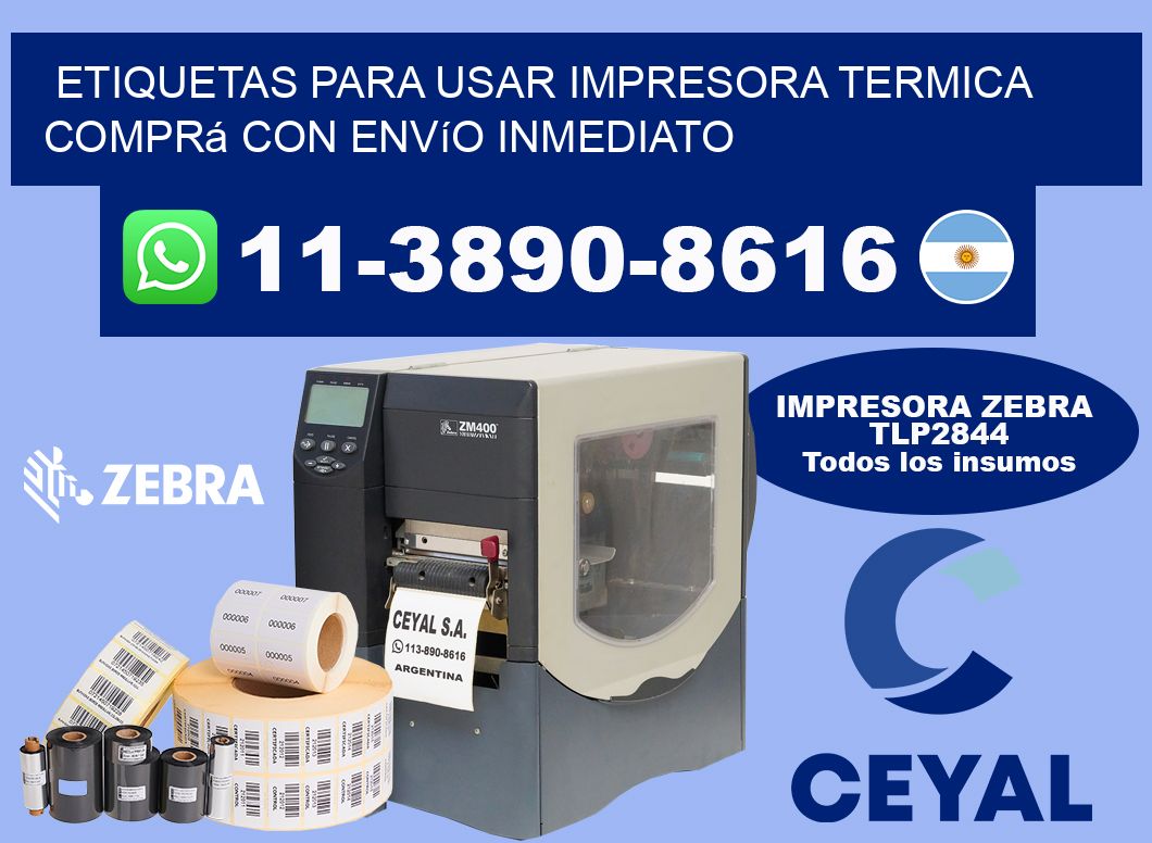 ETIQUETAS PARA USAR IMPRESORA TERMICA Comprá con envío inmediato