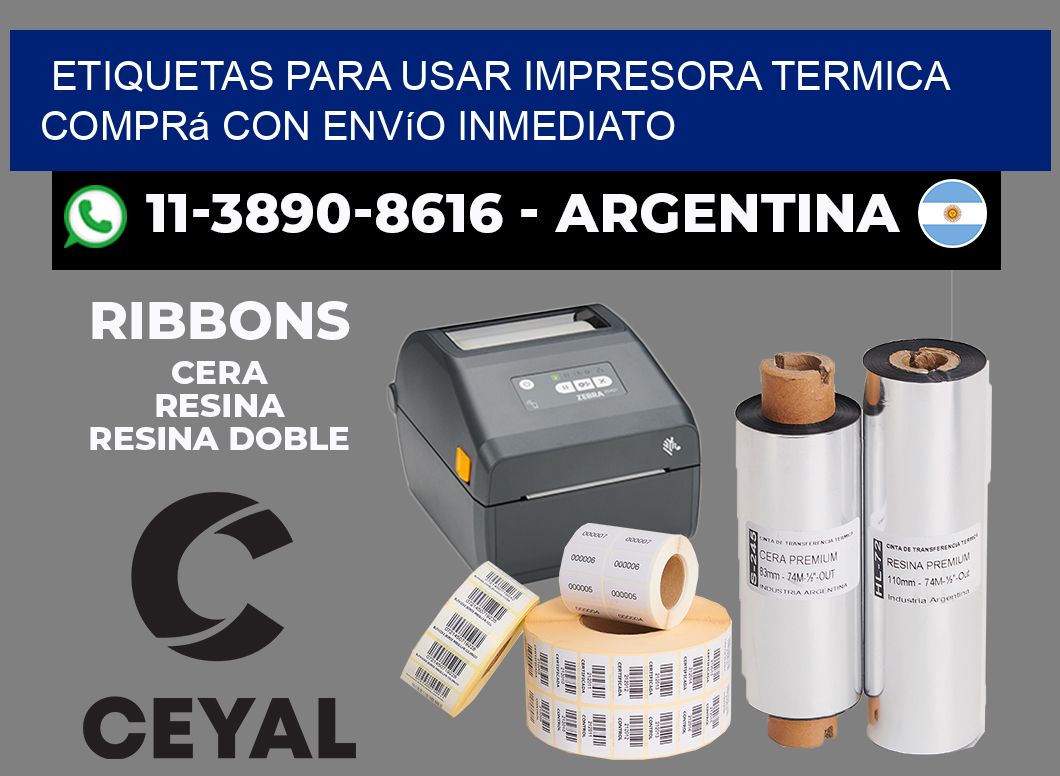 ETIQUETAS PARA USAR IMPRESORA TERMICA Comprá con envío inmediato
