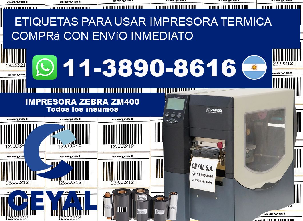ETIQUETAS PARA USAR IMPRESORA TERMICA Comprá con envío inmediato