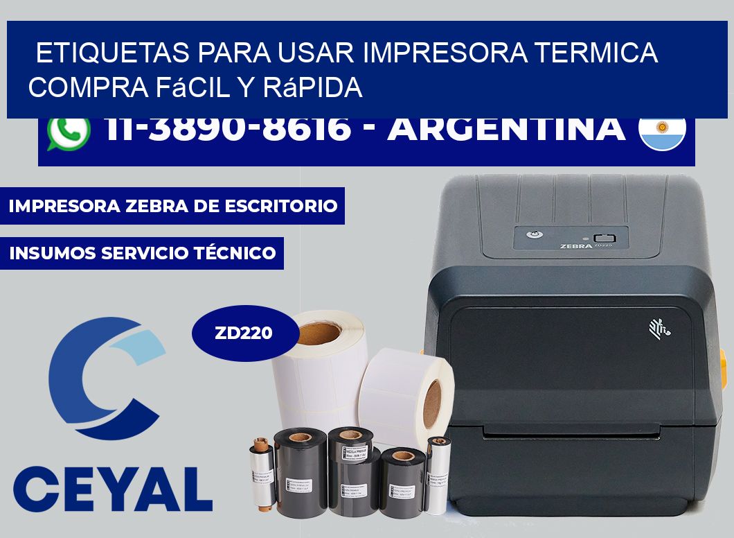 ETIQUETAS PARA USAR IMPRESORA TERMICA Compra fácil y rápida
