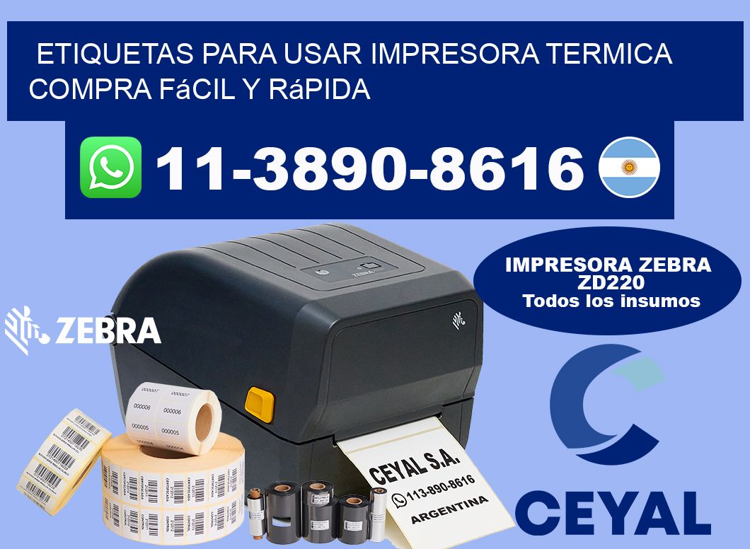 ETIQUETAS PARA USAR IMPRESORA TERMICA Compra fácil y rápida