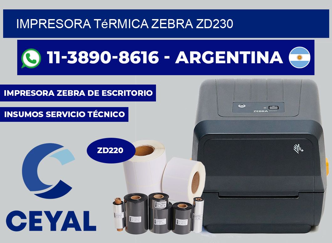 Impresora térmica Zebra ZD230